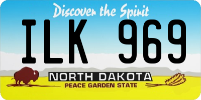 ND license plate ILK969