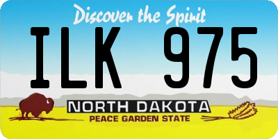 ND license plate ILK975