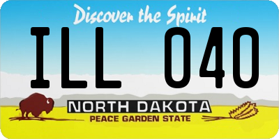 ND license plate ILL040