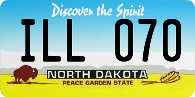 ND license plate ILL070