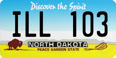 ND license plate ILL103