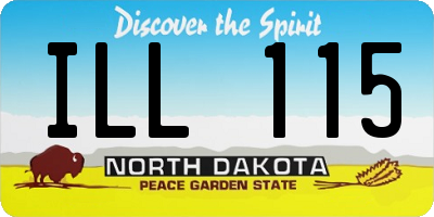 ND license plate ILL115