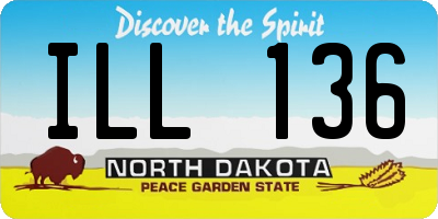 ND license plate ILL136