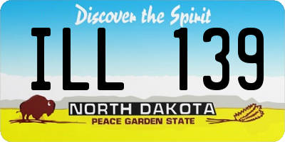 ND license plate ILL139