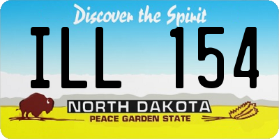 ND license plate ILL154