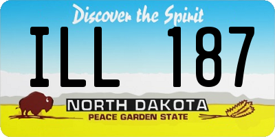 ND license plate ILL187