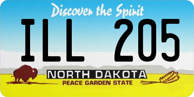 ND license plate ILL205
