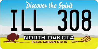 ND license plate ILL308