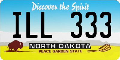 ND license plate ILL333