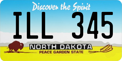 ND license plate ILL345