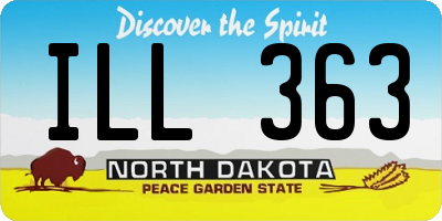 ND license plate ILL363