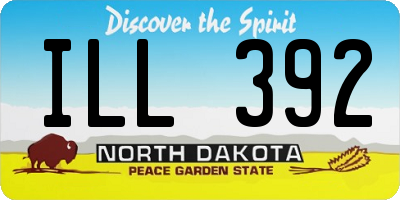 ND license plate ILL392