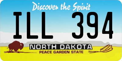 ND license plate ILL394