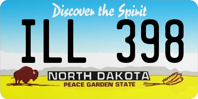 ND license plate ILL398