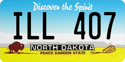 ND license plate ILL407