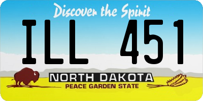 ND license plate ILL451