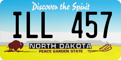 ND license plate ILL457