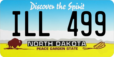 ND license plate ILL499