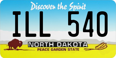 ND license plate ILL540
