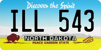ND license plate ILL543