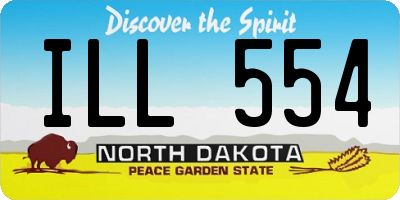 ND license plate ILL554