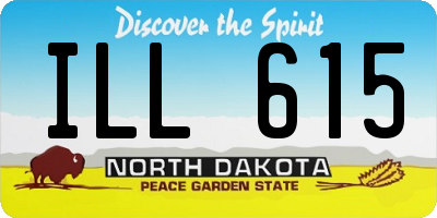 ND license plate ILL615