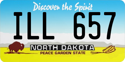 ND license plate ILL657