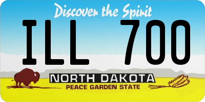 ND license plate ILL700