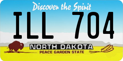 ND license plate ILL704