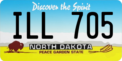 ND license plate ILL705