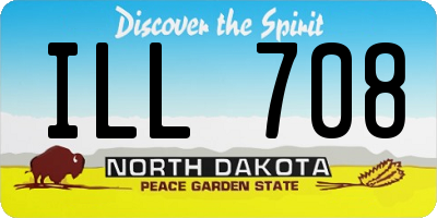 ND license plate ILL708