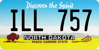ND license plate ILL757
