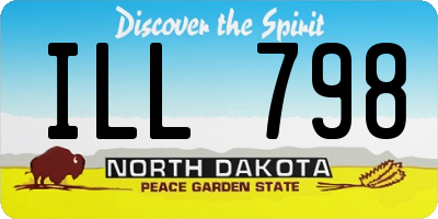 ND license plate ILL798