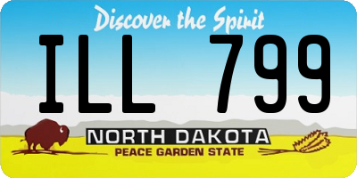 ND license plate ILL799