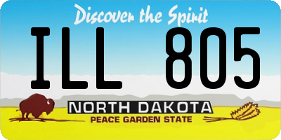 ND license plate ILL805