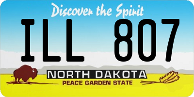 ND license plate ILL807