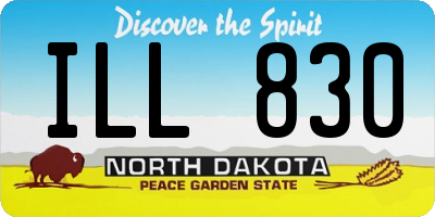 ND license plate ILL830