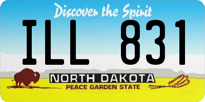 ND license plate ILL831