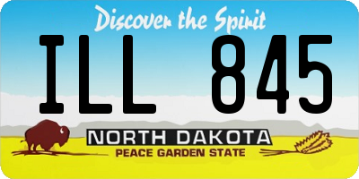 ND license plate ILL845