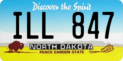 ND license plate ILL847