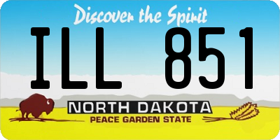 ND license plate ILL851