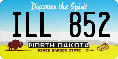 ND license plate ILL852