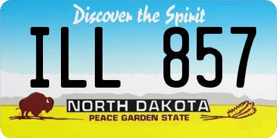 ND license plate ILL857
