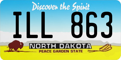 ND license plate ILL863