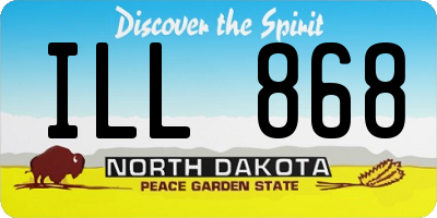 ND license plate ILL868