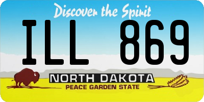 ND license plate ILL869