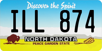 ND license plate ILL874