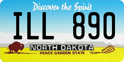 ND license plate ILL890