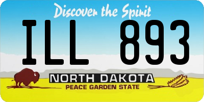 ND license plate ILL893