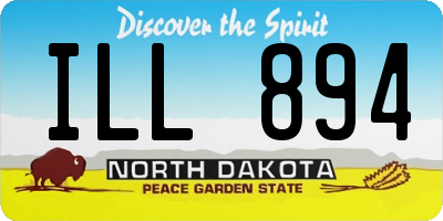 ND license plate ILL894